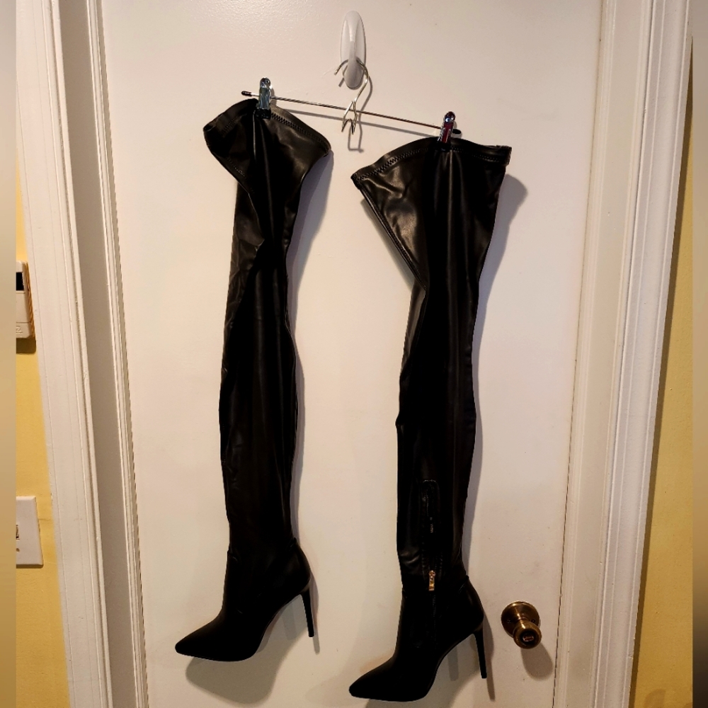 Azelea Wang ultra thigh high boots